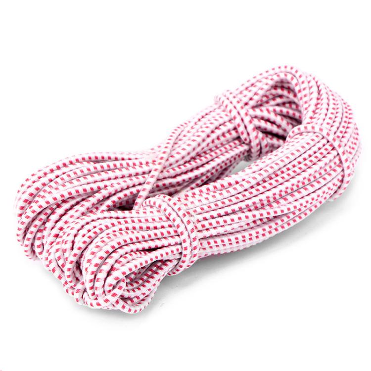 Coiled elastic waistband tape bundle, pink-and-white pinstripe style