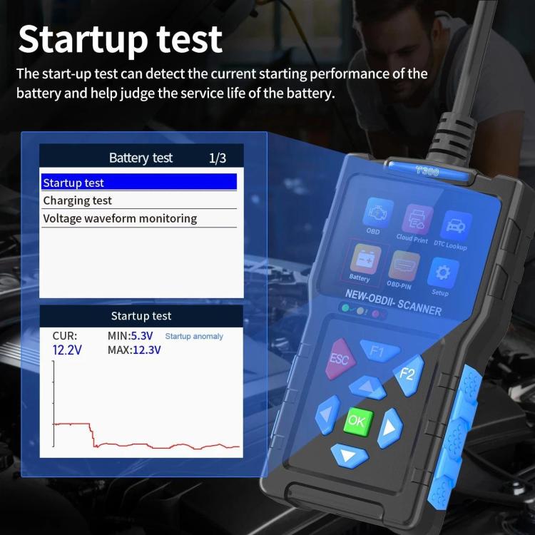OBD2 Car Diagnostic Tool Battery Fault Scanner