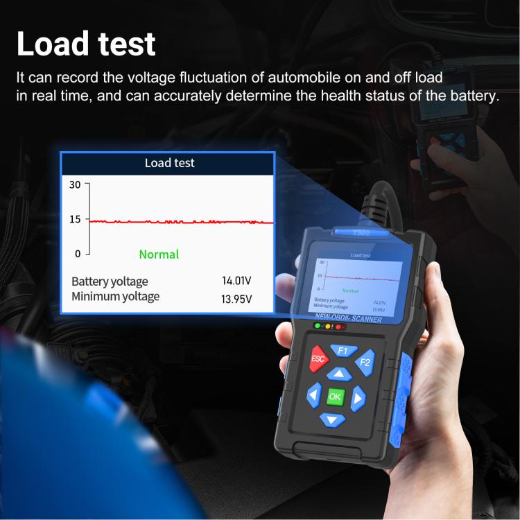 OBD2 Car Diagnostic Tool Battery Fault Scanner