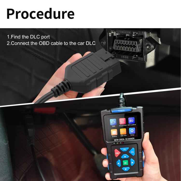 OBD2 Car Diagnostic Tool Battery Fault Scanner