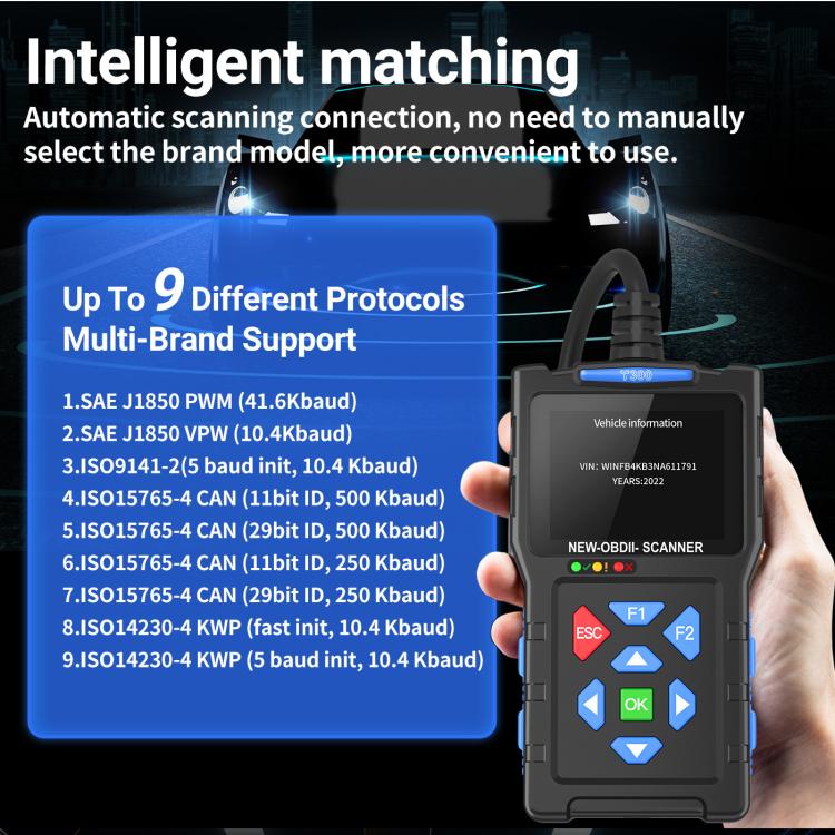 OBD2 Car Diagnostic Tool Battery Fault Scanner