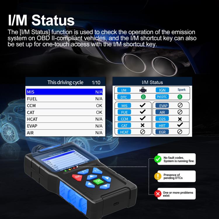 OBD2 Car Diagnostic Tool Battery Fault Scanner