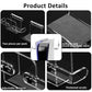 Clear acrylic dual-hook hanger details, thick base pad and anti-slip fabric