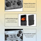 Handheld game console showing 3D joystick and stereo headphone audio
