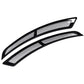 Two-piece wheel arch anti-scratch strip stickers with silver insert panels and black outer trim