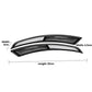 Two-piece wheel arch anti-scratch strip stickers with carbon-fiber style textured surface and black edges