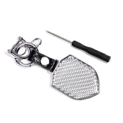 Carbon Fiber Pattern Car Keychain Metal Key Ring