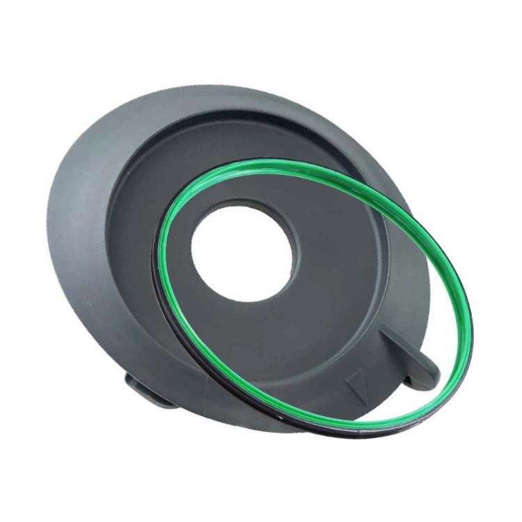 TM31 pot lid with large sealing ring, dark gray base and green seal