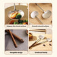 2pcs Solid Wood Long Handle Wok Spoon & Ladle Household Kitchen Shovel, Small