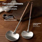 2pcs Solid Wood Long Handle Wok Spoon & Ladle Household Kitchen Shovel, Small