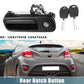 Black rear hatch handle with lock cylinder and two keys, with mounting hardware