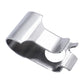 Metal turbocharger actuator retaining clip with curved body and side notch