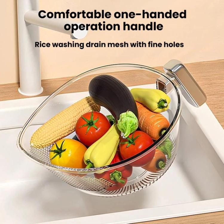 Kitchen Colander With Handle Household Rice Washing & Vegetable Cleaning Basket