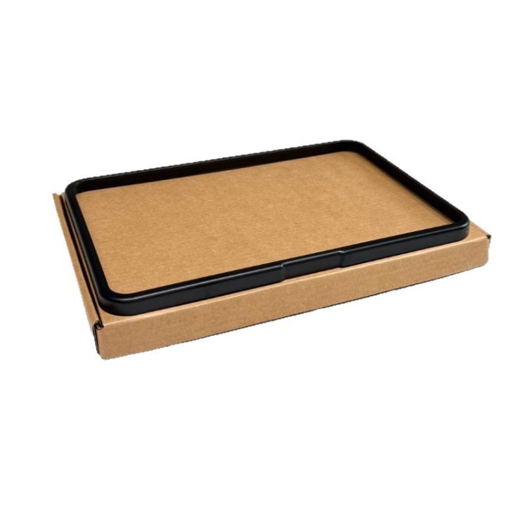 Thermomix TM7 screen protection frame, black frame with brown backing insert