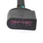 HID headlight wiring harness connector with exposed pin terminal in black housing