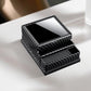 Vintage Style 40-Count Automatic Cigarette Box with Built-in Lighter Slot