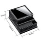 Vintage Style 40-Count Automatic Cigarette Box with Built-in Lighter Slot