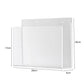 Clear acrylic wall magazine rack with dimensions: 28cm wide, 20cm high, 17cm deep