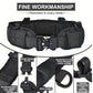 Black tactical waist bag belt with quick-release buckle, inner straps, and D-ring holders