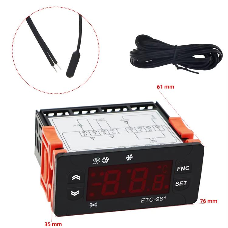 220V ETC-961 Temperature Controller With Refrigeration Defrost Alarm Calibration Functions, ETC-961 220V
