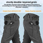 Fleece-lined waterproof windproof cycling pants in gray with zip pockets and cuff zippers
