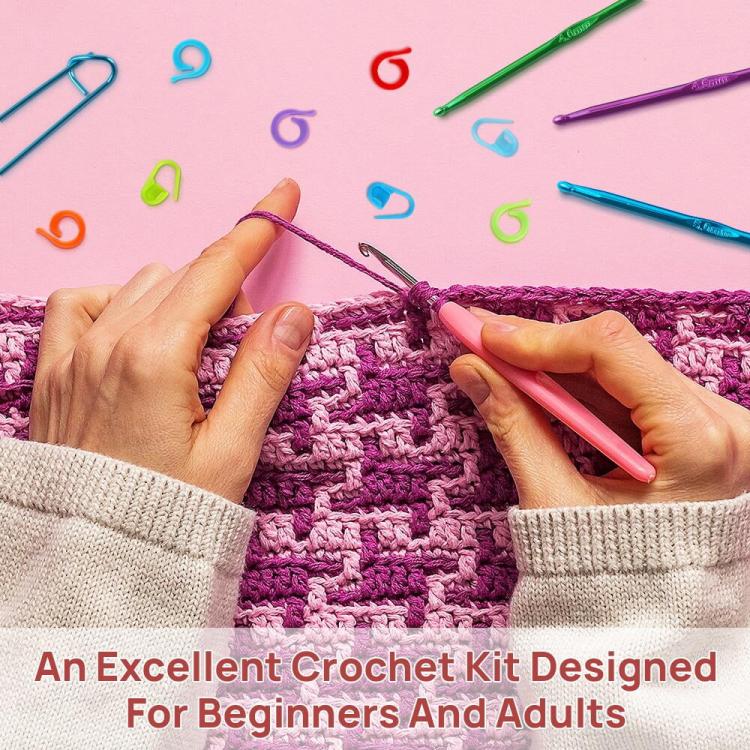 59pcs /Set DIY Crochet Yarn Knitting Tool Kit Set, 59pcs /Set