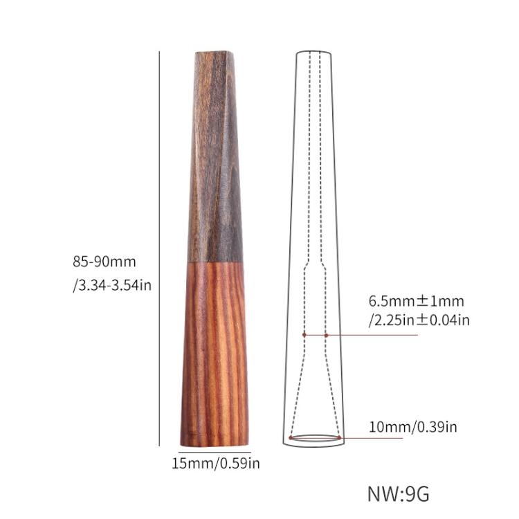 V-Notch Solid Wood Portable Cigarette Holder Smoking Pipe Mini Cigar Mouthpiece