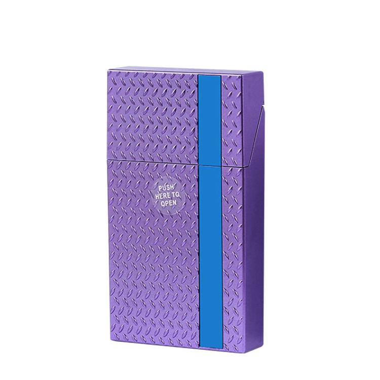 Elegant Vertical Stripe Cigarette Case 20-Count Moisture-Proof Slim Cigarette Holder