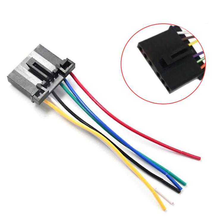 Rear taillight wiring harness connector with multicolor wire leads and PCB