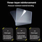 Three-layer clear double-sided adhesive pad for strong pressure bonding