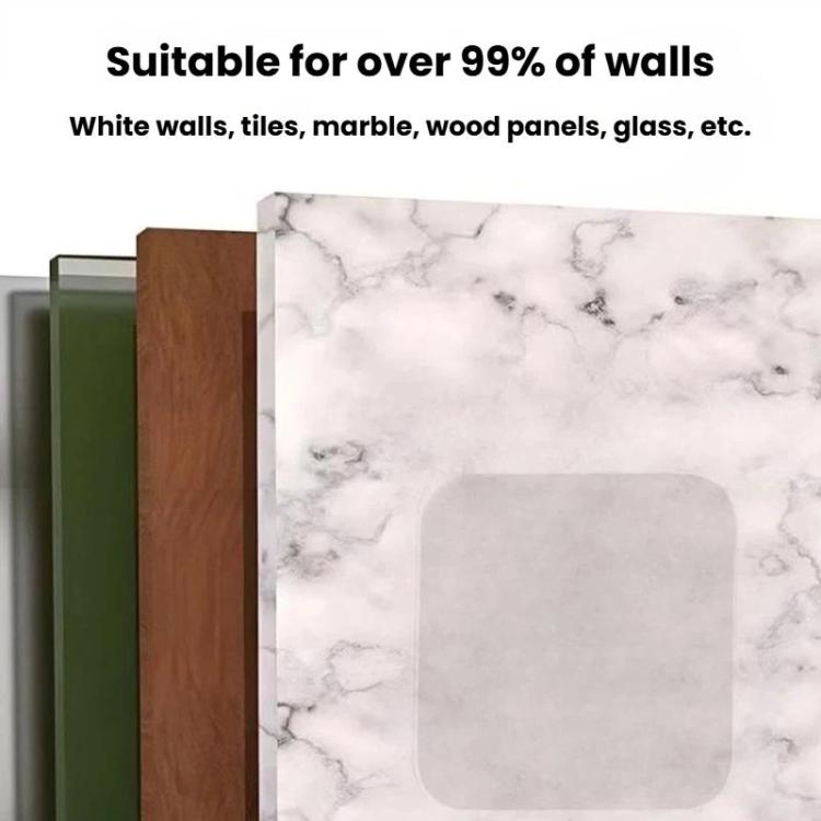 Large transparent square double-sided adhesive pad for mounting on walls