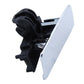 Chrome glove box handle latch with black plastic housing and spring mechanism