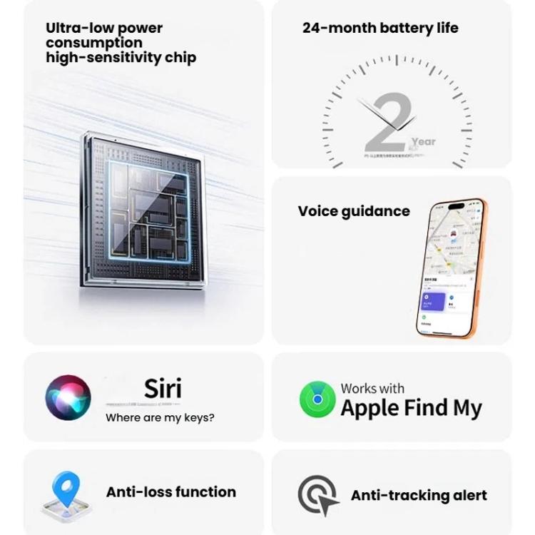 Luggage lock and key-finder system infographic with smartphone and battery-life icons