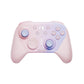 Pink mechanical game controller with dual analog sticks and ABXY button layout