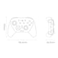 White game controller size diagram showing front controller and side grip