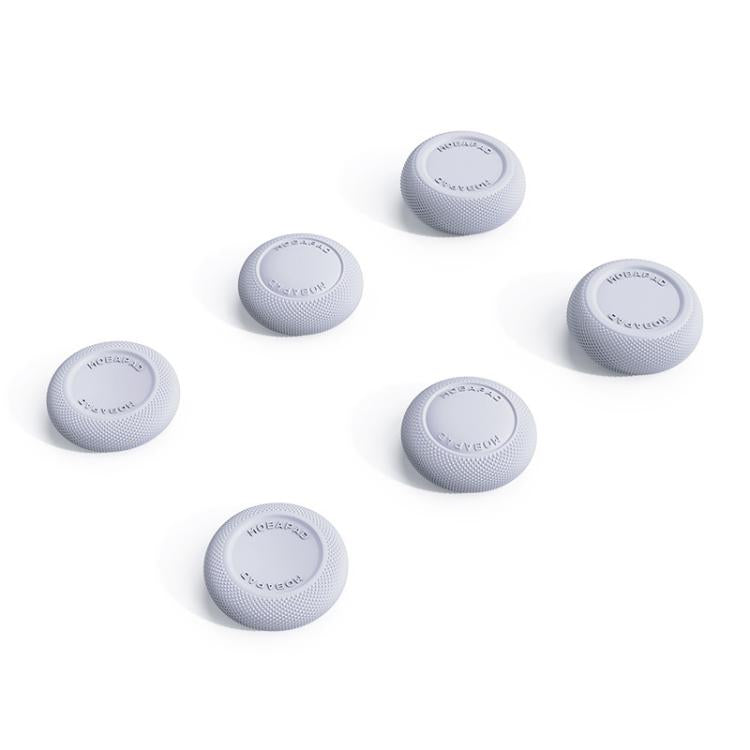 Grey anti-slip joystick cap set, 6-pack, round textured grip