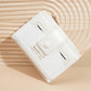 White compact zipper card wallet with multiple card slots and coin pocket