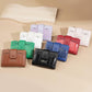 Assorted color compact zipper card wallets, each with card slots