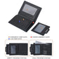 Men's compact wallet, black interior view with card slots and currency pocket