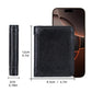 Baellerry D3112 Leather Men Short Wallet Vintage Tri-Fold Multi-Card Holder