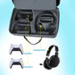 Black PS5 Pro carry case interior with controller slots and headphone compartment