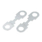 Two automotive bolt-down flat fuse links, stamped 60A and 30A, silver metal with holes