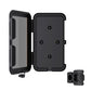 Waterproof phone holder case with handlebar clamp mount and touch-screen window