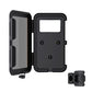 Waterproof phone holder case with open touch-screen window and handlebar mount