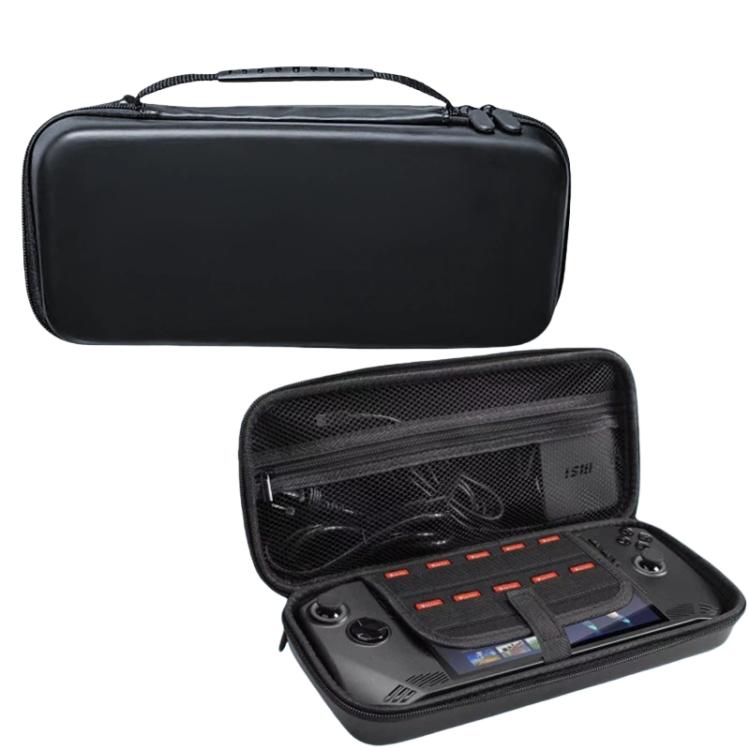 Black hard shell protective case with carry handle and zipper closure