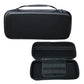 Black PU case open view with internal storage slots and elastic pockets