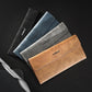 Tri-fold flip wallets set, matte leather-look, multiple colors with front cover