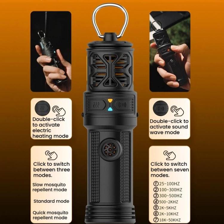 Portable mosquito repellent heater with side control buttons and hanging loop handle
