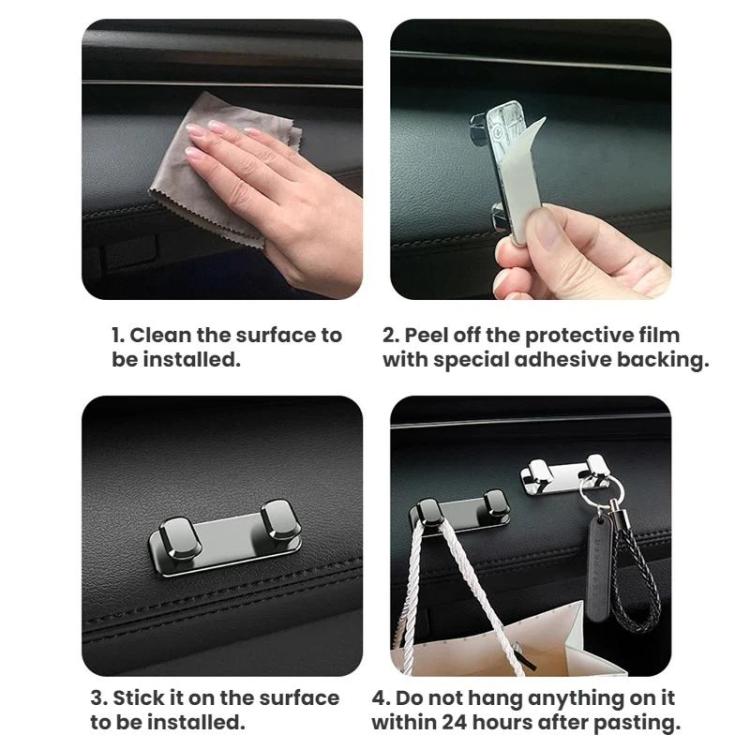 Car Front Seat Adhesive Alloy Storage Hook
