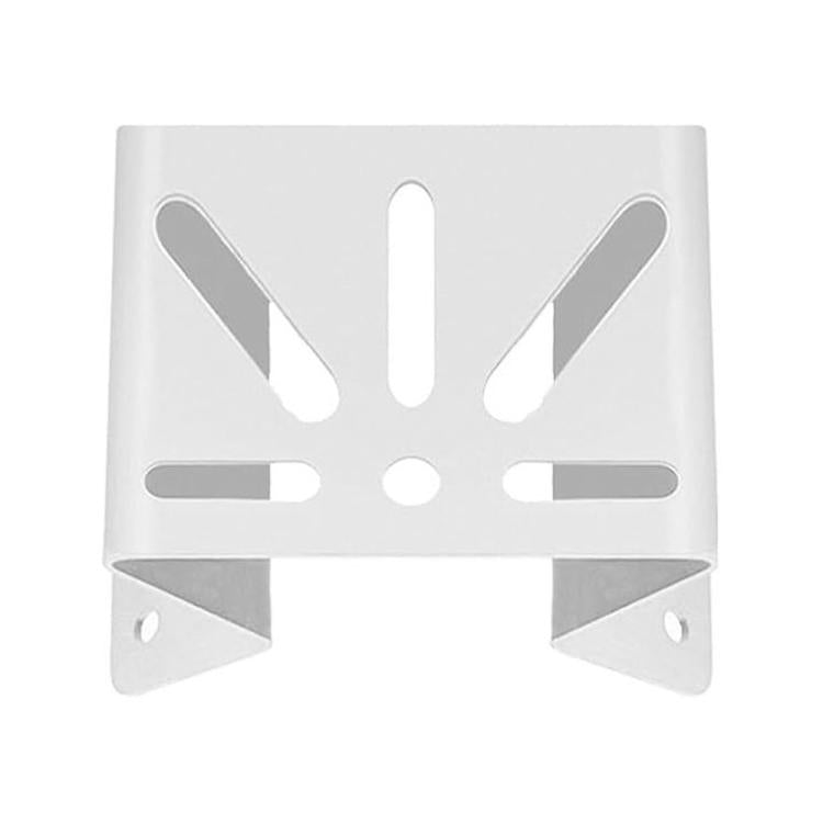 White corner mounting bracket for security camera with vented cutouts